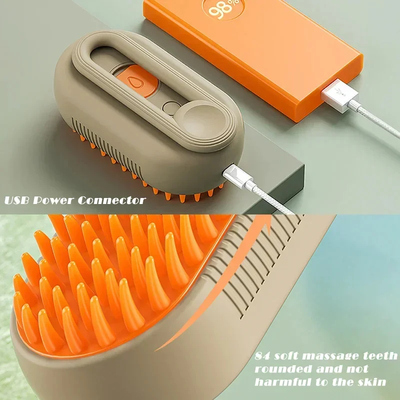 3-in-1 Pet Steam Grooming Brush - Image 2