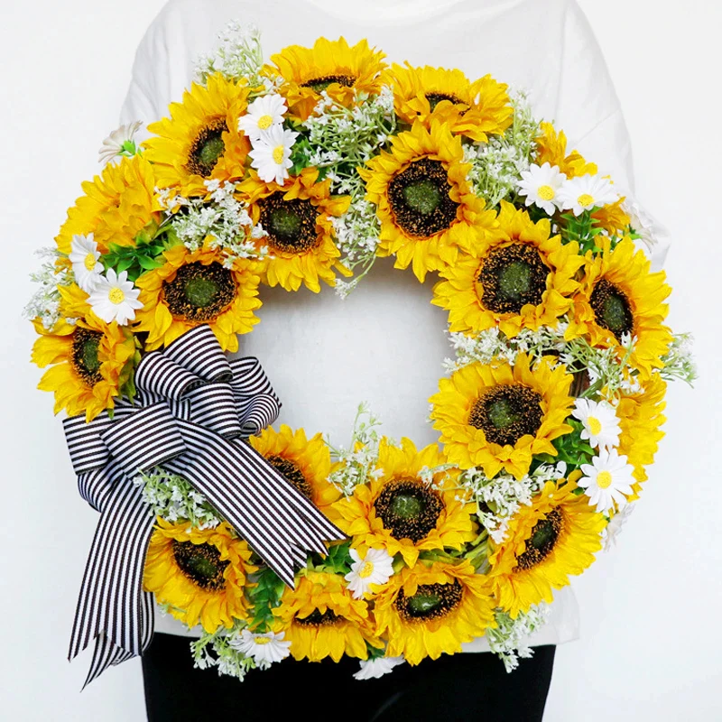 Sunflower and Daisy Wreath