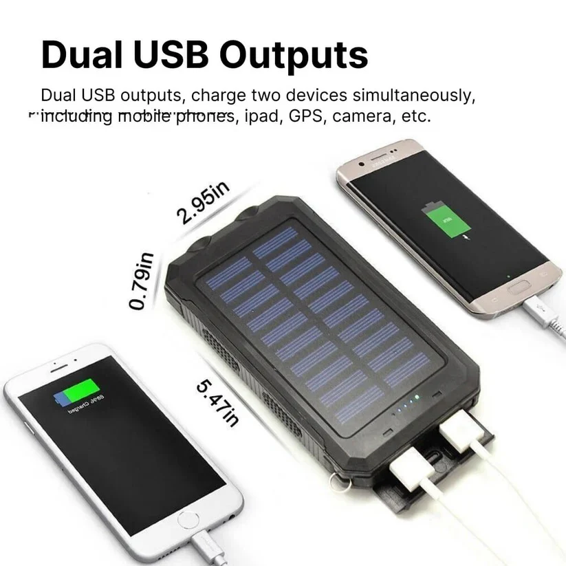 500000mAh Solar Charger Waterproof Power Bank External - Image 9