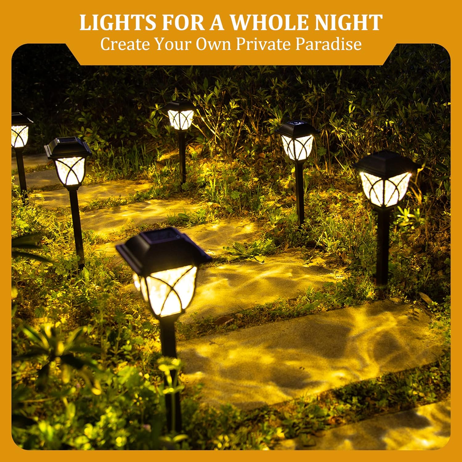 6 Pack Led Solar Pathway Garden Lights Outdoor - Image 2