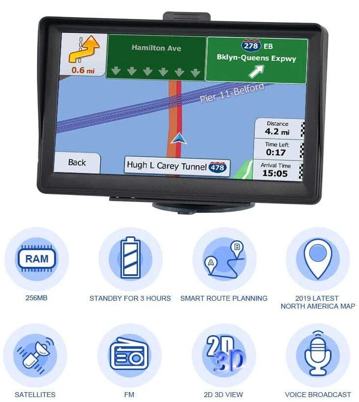 7 Inch GPS Navigation System for Car & Truck - Image 2
