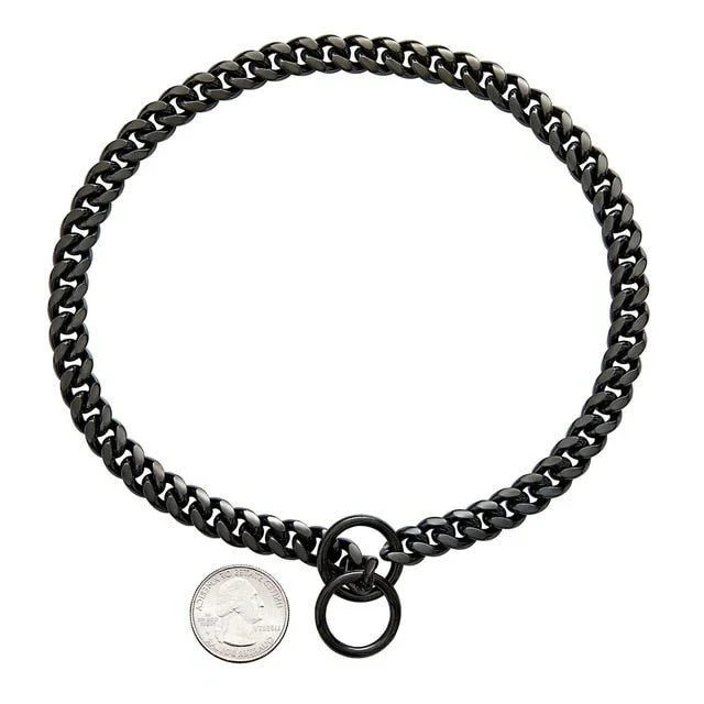 Dog Chain Collar, Black, Gold, Stainless Steel for Dogs Heavy Duty - Image 2