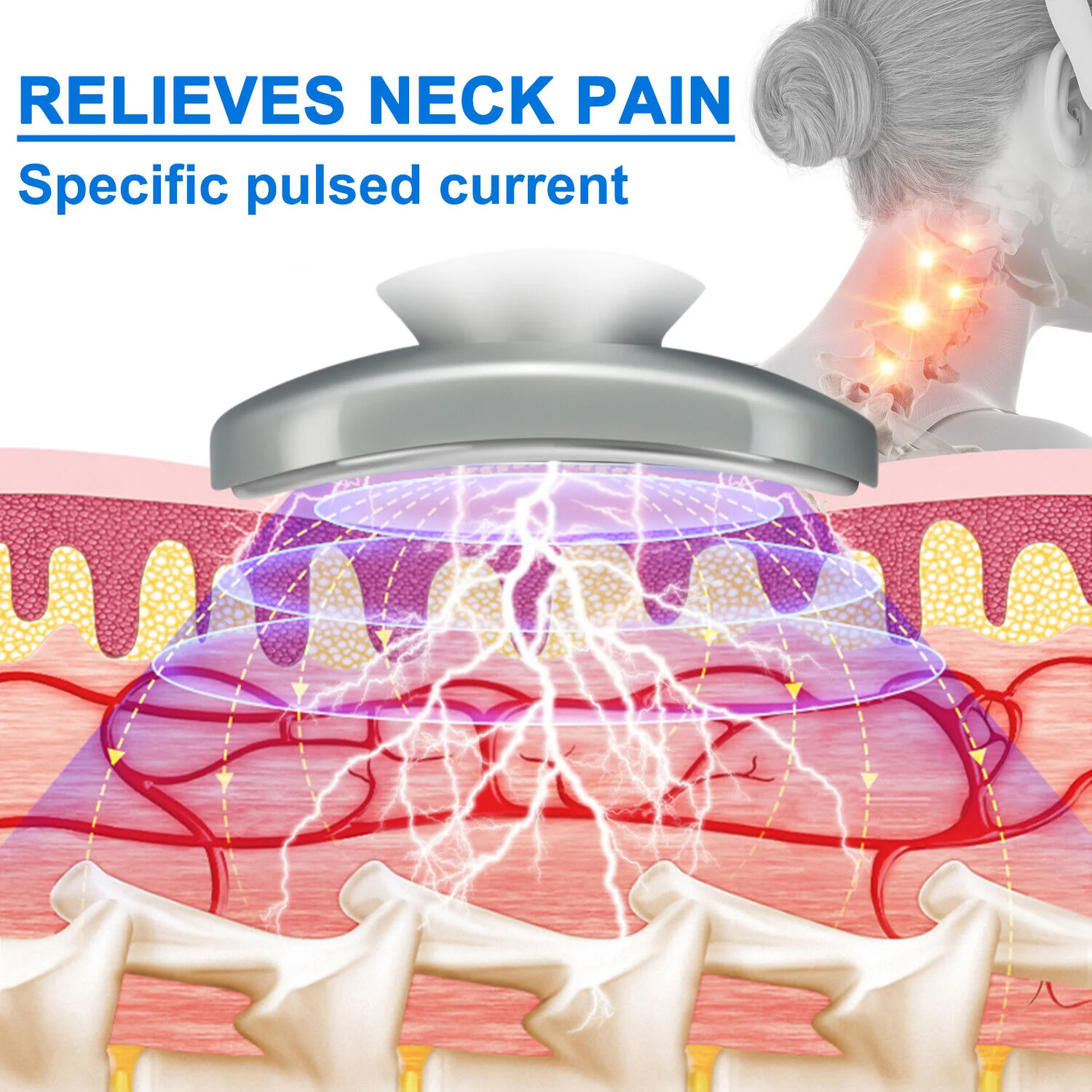 Electric Shock Pulse Neck and Shoulder Kneading Massager - Image 7