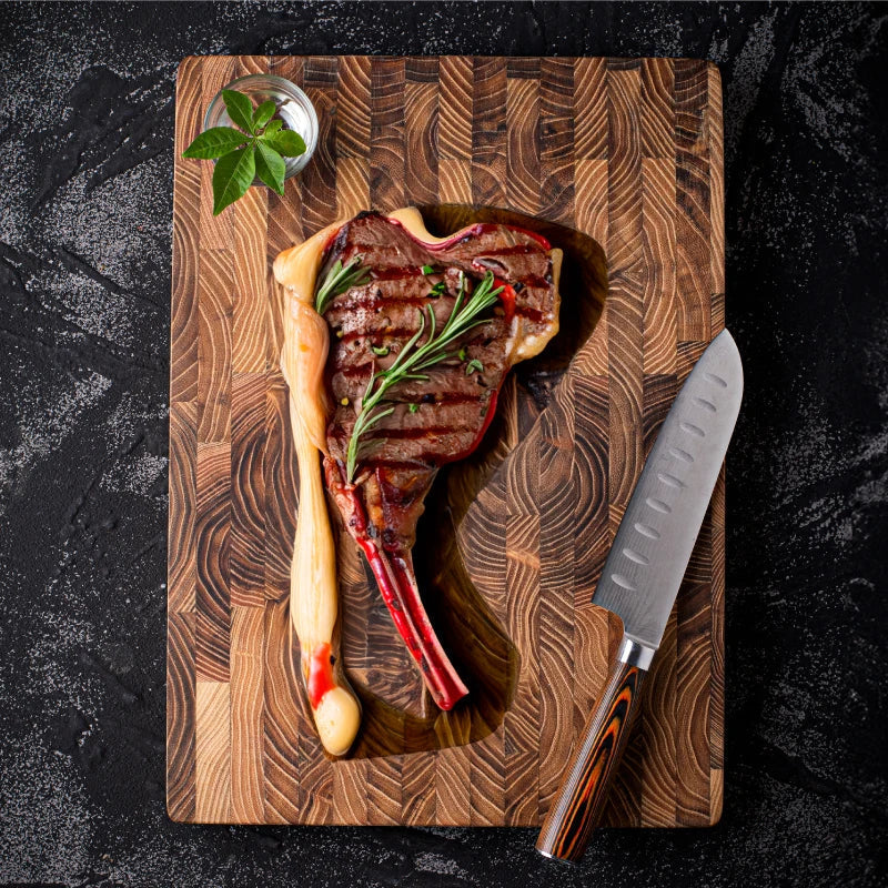High-quality Wooden Chopping Block  End Grain Cutting Board For Kitchens And Professional Chefs - Image 5