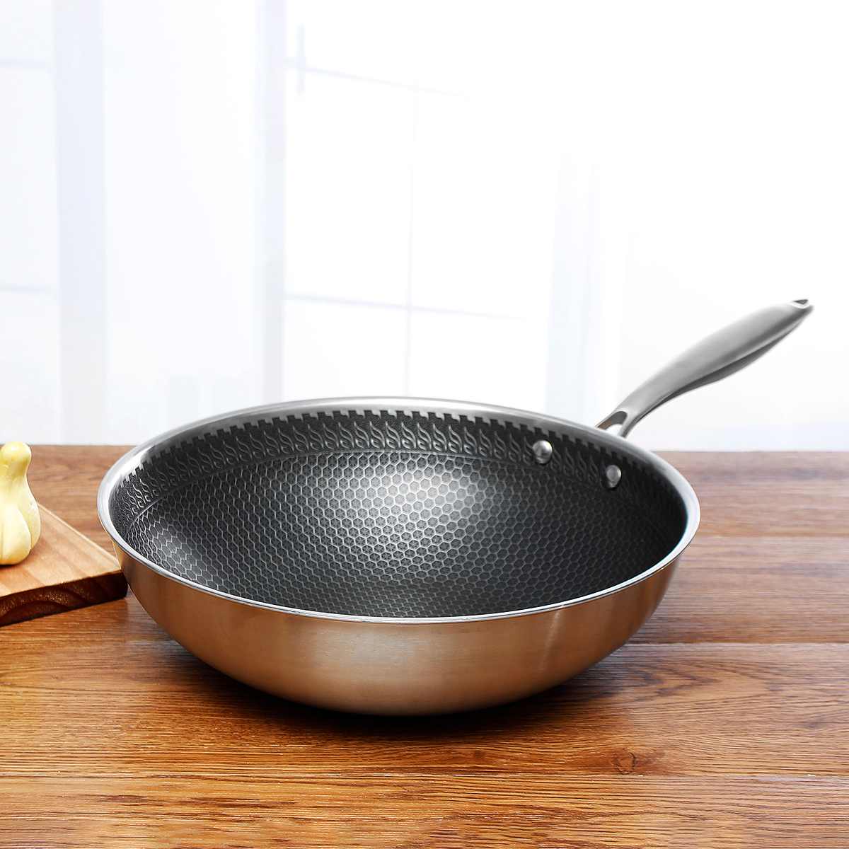 Non-Stick Stainless Steel Frying Pan - Image 4