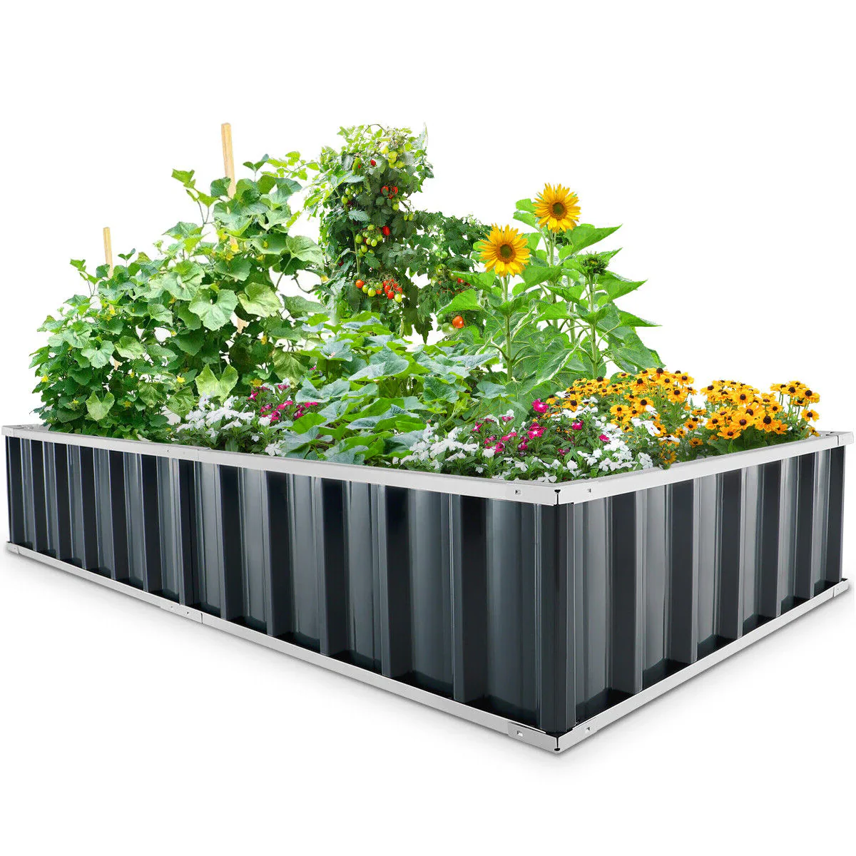 Outdoor Flower Vegetable Raised Garden Bed - Image 2