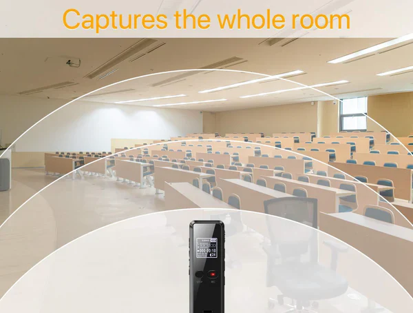 Professional Digital Voice Recorder | Audio Sound Recorder | Auto Saving Files with Built-in Speaker - Image 3