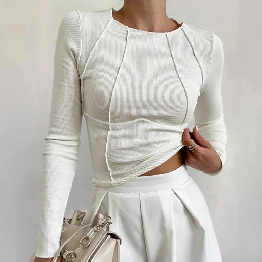 Simple Long Sleeve Women's Top - Image 2