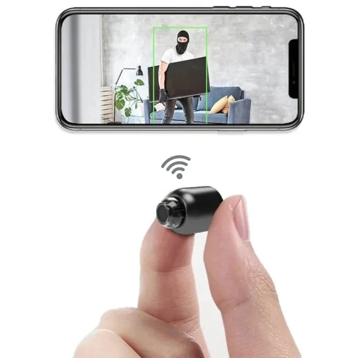 Small WiFi Security Camera Night Vision Wireless HD Kids Pet Safety Monitoring