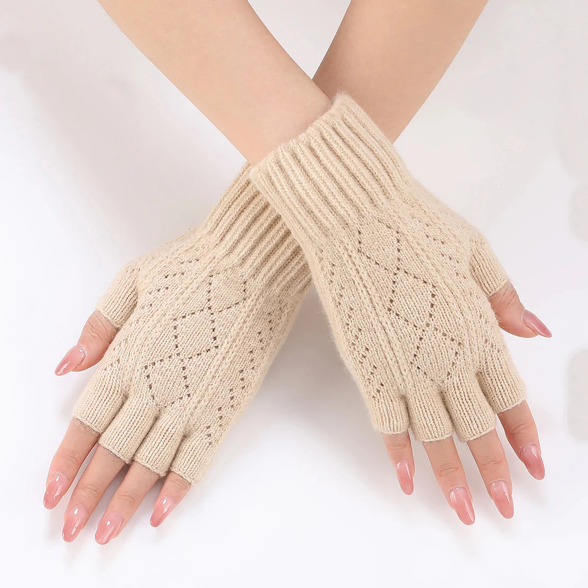 Soft Knit Fingerless Gloves for Winter - Image 5