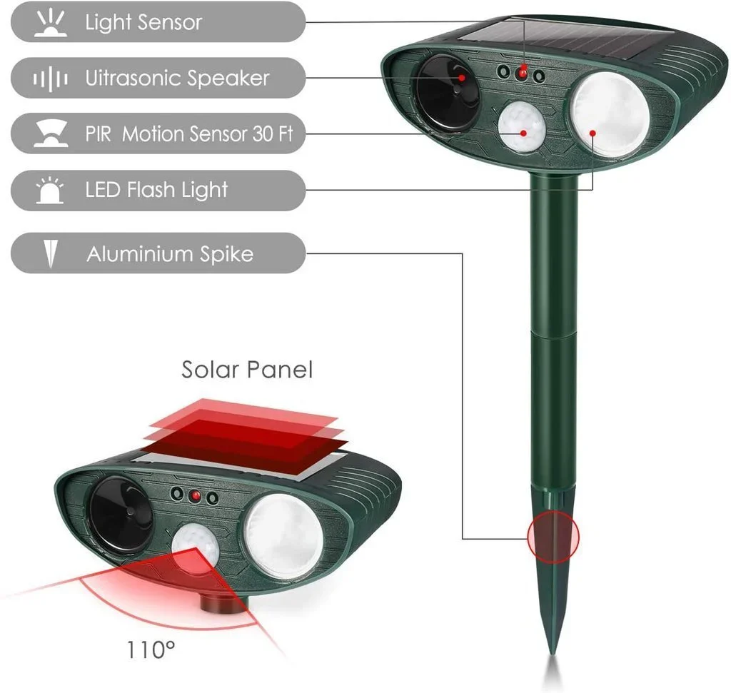 Ultrasonic Chipmunk Repeller - Solar Powered - Get Rid of Chipmunks in 48 Hours - Image 3