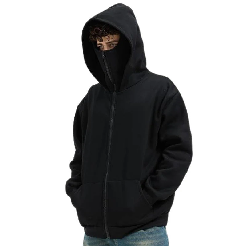Unisex Full Zip Balaclava Hoodie