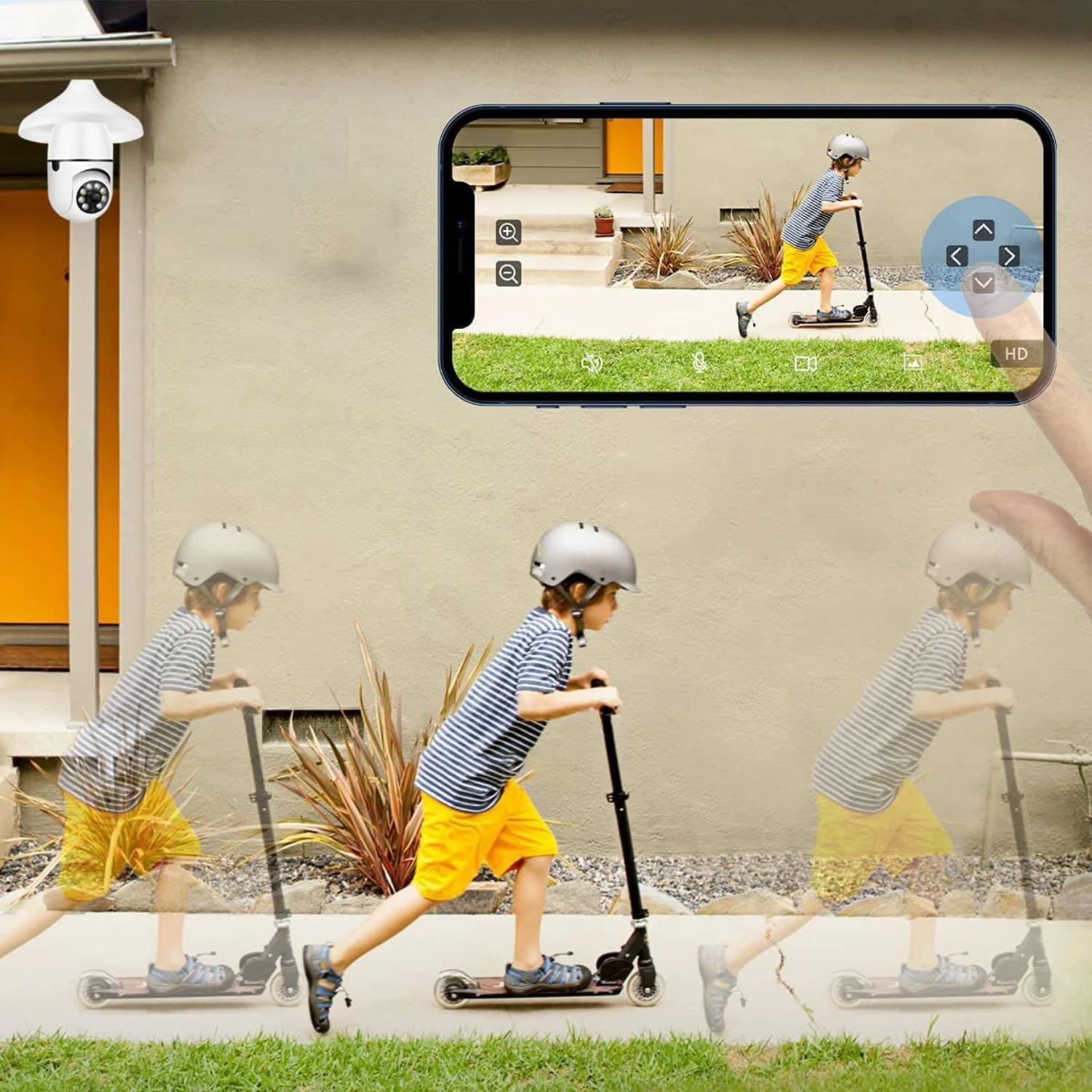Wireless Indoor /  Outdoor Smart HD Light Bulb Security Camera - Image 6